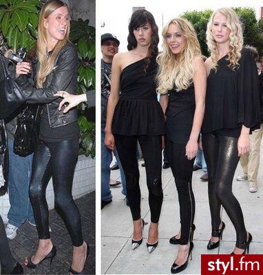Powraca moda na lateksowe spodnie! - Moda uliczna Inne Moda