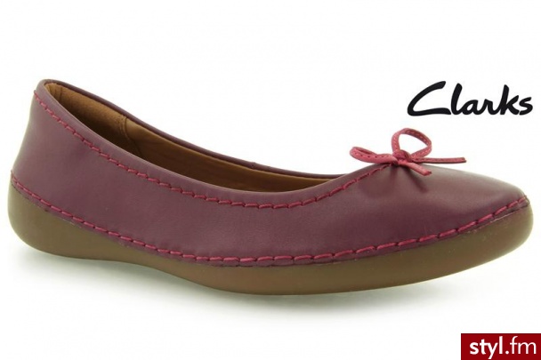 Clarks Fashion Icon Magenta Leather - Balerinki Buty Moda