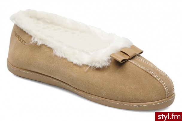 Isotoner Kapcie Ballerine Ergonomique Cuir Velours Beżowy - Pozostałe Buty Moda