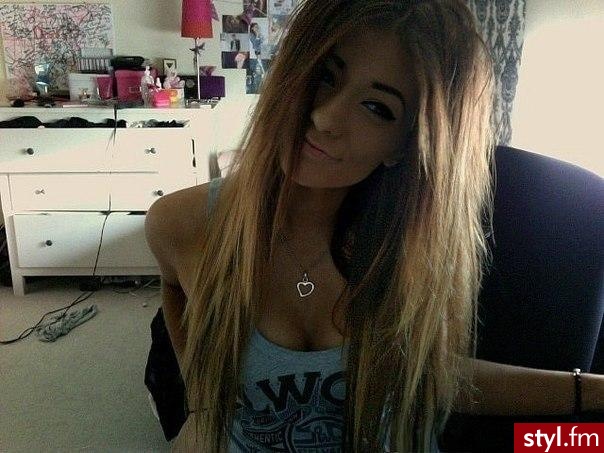 Blond Rozpuszczone Proste Na co dzień Długie Fryzury