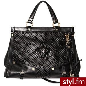 VERSACE - STUDDED RELIEF TOP HANDLE - Polyvore. Pobrano ze strony: http://www.polyvore.com/versace_studded_relief_top_handle/thing?id=19514387 - Pozostałe Torebki Moda