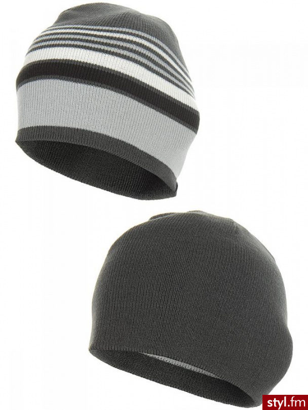 Nike CzAPKA BEANIE-STRIPE REVERSIBLE (odcienie szarości) - Nakrycia głowy Dodatki Moda