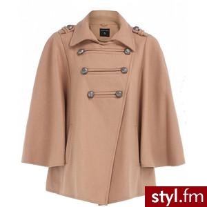 Dark camel military cape - Dorothy Perkins - Polyvore. Pobrano ze strony: http://www.polyvore.com/dark_camel_military_cape/thing?id=24189756 - Pozostałe Ciuchy Moda
