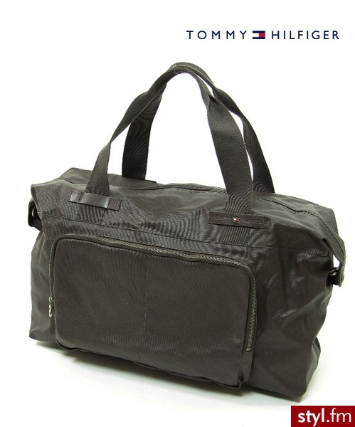 Tommy Hilfiger TORBA PODRÓŻNA OAKES LARGE DUFFLE DARK BROWN - Torby podróżne Torebki Moda