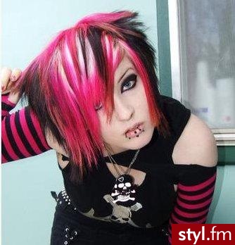 EMO Alternatywne Średnie Fryzury