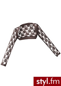 Bonprix Bolerko koronkowe brązowy 956016_15224 - Marynarki i żakiety Okrycia Moda