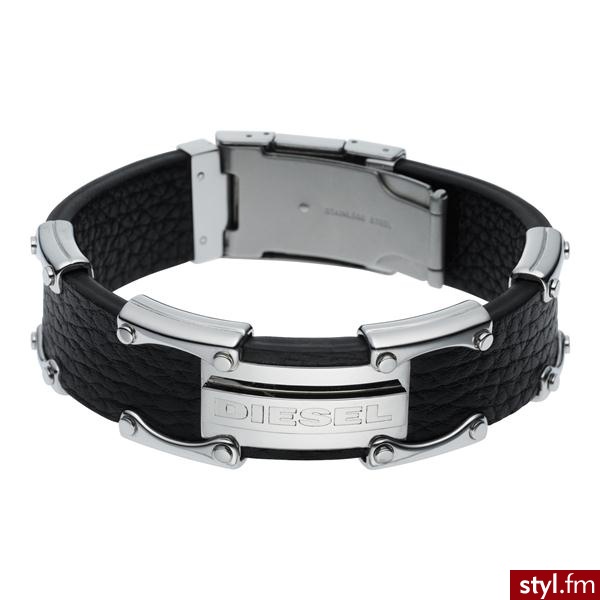 BIŻUTERIA MĘSKA DIESEL - BRANSOLETA DX0121040 Rozmiar 20.5 cm - Bransoletki Biżuteria Moda