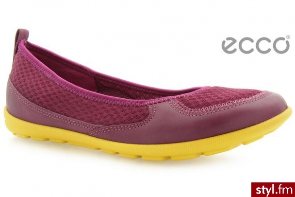 Ecco BALERINKI Jab Fuchsia Fuchsia Firefly Textile - Balerinki Buty Moda
