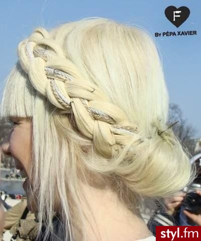Blond Upięcie Proste Na co dzień Średnie Fryzury