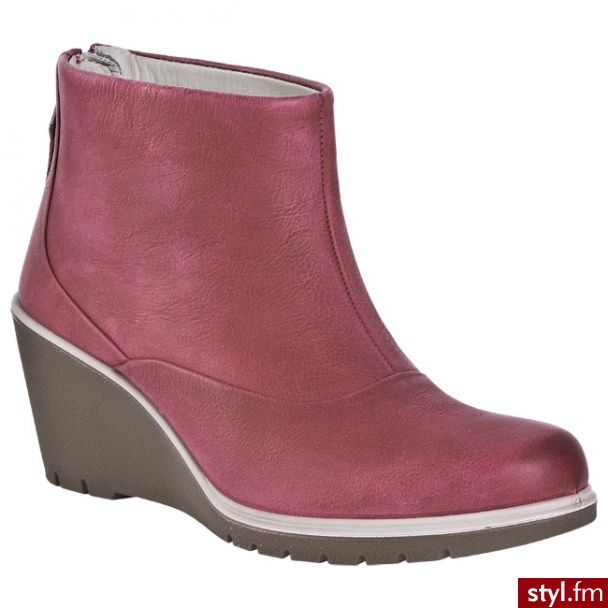 ECCO BOTKI ADORA 23251302065 CZERWONY - Botki Buty Moda
