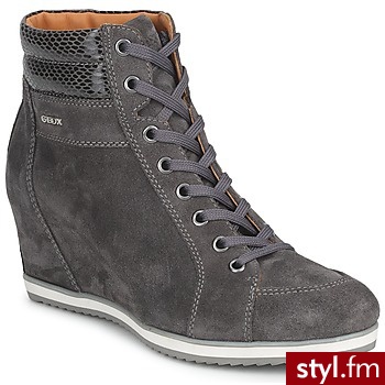 Geox Buty ILLUSION MOMA Grey - Koturny Buty Moda