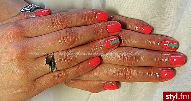 manicure hybrydowy  - Kwadratowe Żelami Naturalne Paznokcie
