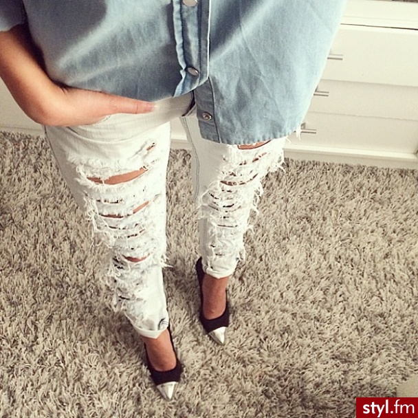 Jeansy Spodnie Moda