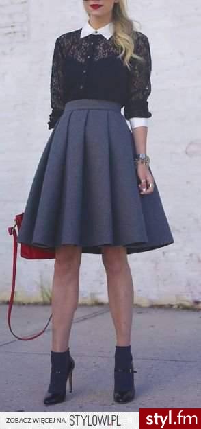 Średnie Spódnice Moda