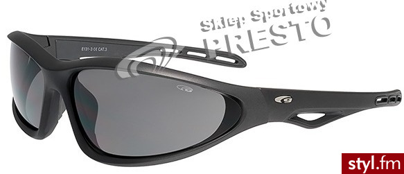 Goggle Okulary przeciwsłoneczne E131 matt grey/black - Okulary Dodatki Moda