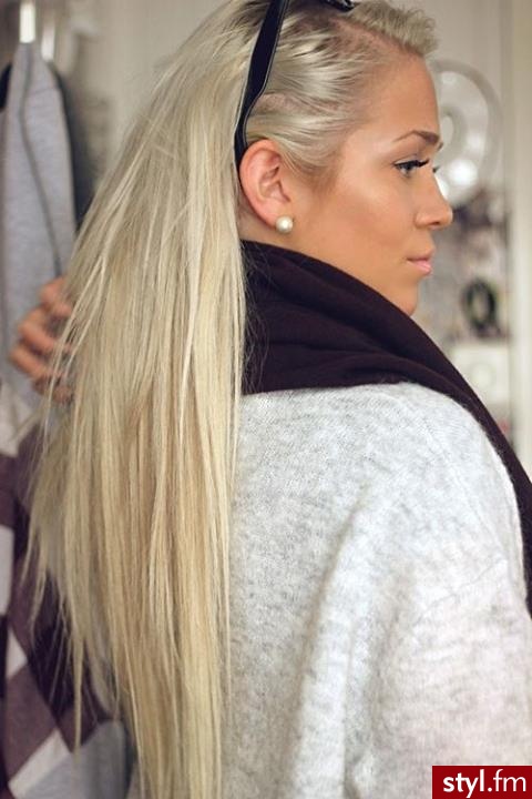 Blond Rozpuszczone Proste Na co dzień Długie Fryzury