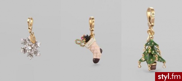 3 świąteczne przewieszki - płatek śniegu 62$, choinka 58$ i skarpeta także 58$ oczywiście od Juicy Couture. - Pozostałe Dodatki Moda