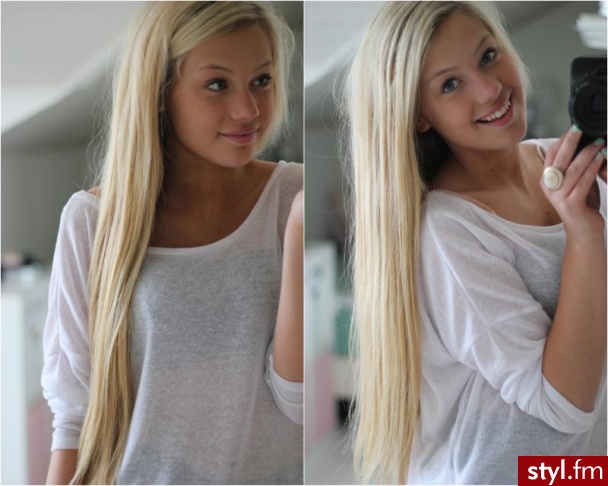 Blond Rozpuszczone Proste Na co dzień Długie Fryzury