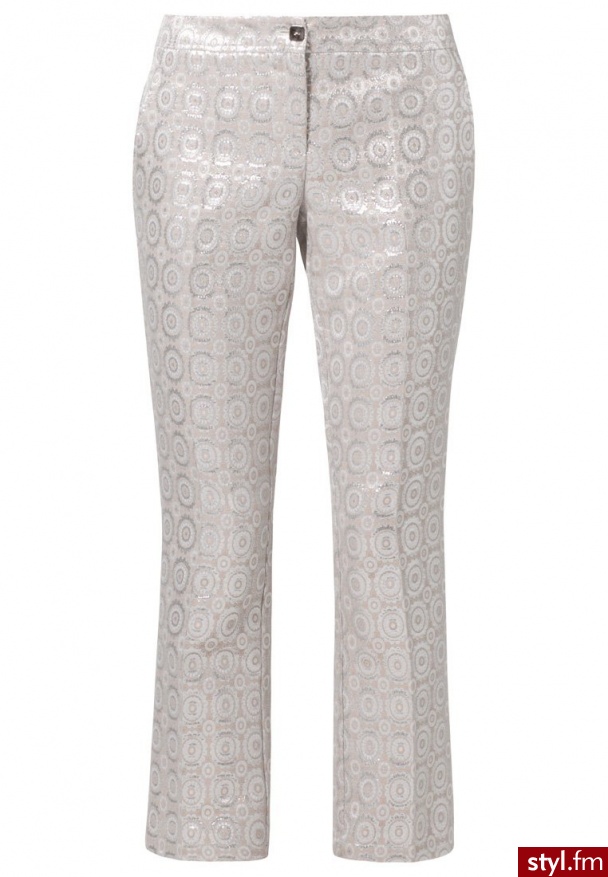List BONTON Spodnie materiałowe srebrny - Pozostałe Spodnie Moda