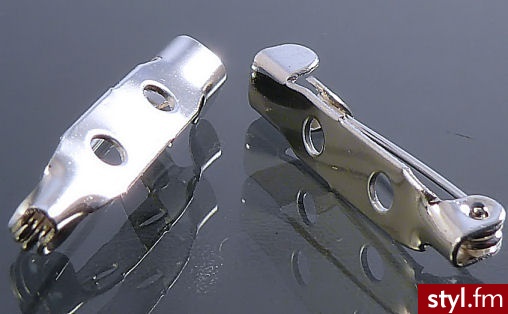 Elementy posreb. Baza broszki 25mm 6sztuk - Broszki Biżuteria Moda
