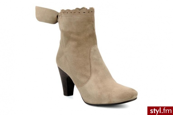 Mine de rien PÓŁBUTY I BOTKI VIVIANE BY MINE DE RIEN (Beżowy) - Botki Buty Moda