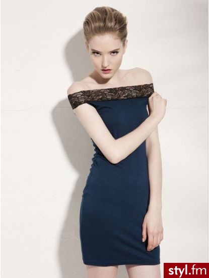 Niebieska sukienka damska Japan Style S4062 - Pozostałe Sukienki Moda