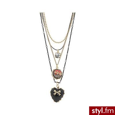 Betsey Johnson - Miami Chic Multi Chain Necklace W/ Heart Ba... - Polyvore. Pobrano ze strony: http://www.polyvore.com/betsey_johnson_miami_chic_multi/thing?id=14812773 - Pozostałe Dodatki Moda