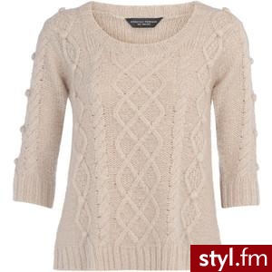 Oatmeal cable bobble jumper - Dorothy Perkins - Polyvore. Pobrano ze strony: http://www.polyvore.com/oatmeal_cable_bobble_jumper/thing?id=22203915 - Pozostałe Ciuchy Moda