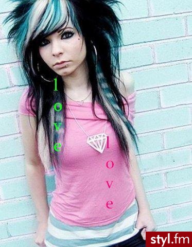 EMO Alternatywne Średnie Fryzury