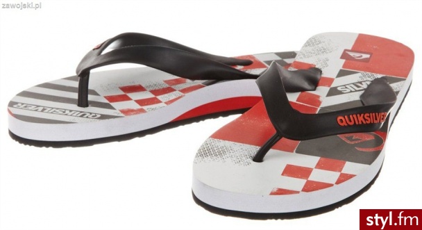 QUIKSILVER Japonki Klapki Plaża Basen ATOMIC - Klapki Buty Moda