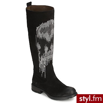 Now Buty Black - Kozaki Buty Moda