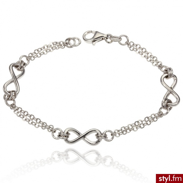 Srebrna Bransoletka Potrójna Nieskończoność NCL-BRA-0119 - Bransoletki Biżuteria Moda