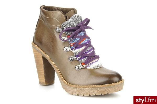 Mikaela PÓŁBUTY I BOTKI ELFORT BY (BRĄZOWY) (Brązowy) - Botki Buty Moda