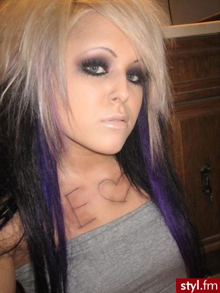 EMO Alternatywne Średnie Fryzury