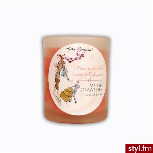świeczka o zapachu melona i truskawki - 10.80$ wakeupfrankie.com - Gadżety Inne Moda