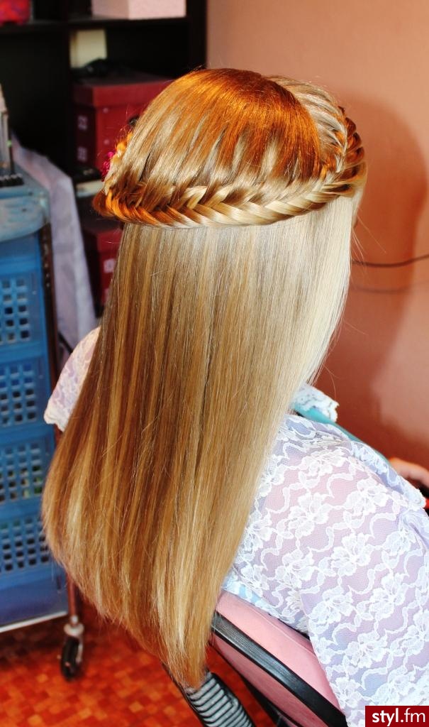 Blond Upięcie Proste Wieczorowe Długie Fryzury