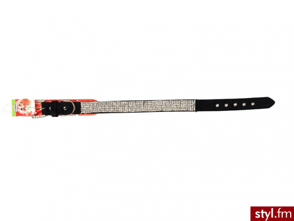 Camon Velvet Collar With Strass - Obroża 32 - 40Cm / 20Mm - Psy Zwierzaki