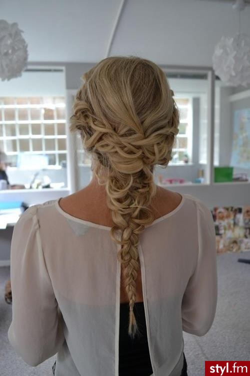 Blond Upięcie Kręcone Ślubne Długie Fryzury
