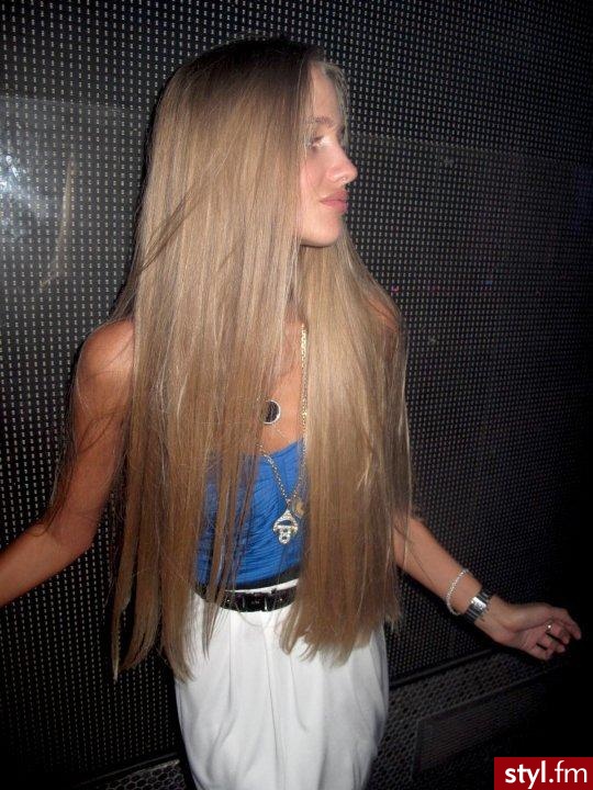Blond Rozpuszczone Proste Na co dzień Długie Fryzury