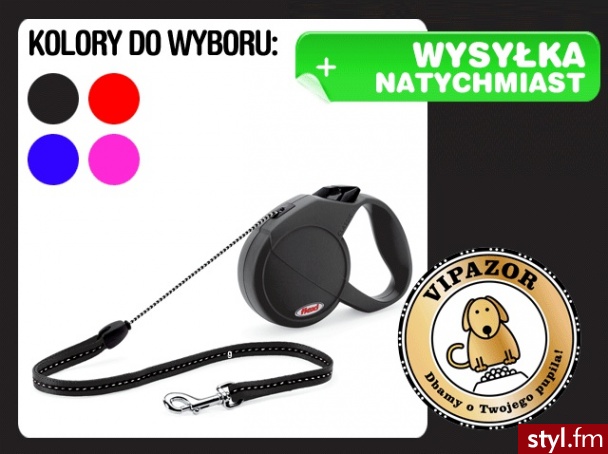 SMYCz FLEXI CLASSIC BASIC - LINKA 5M DO 12KG - Psy Zwierzaki