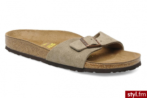 Birkenstock Chodaki Madrid Velours W Beżowy - Pozostałe Buty Moda