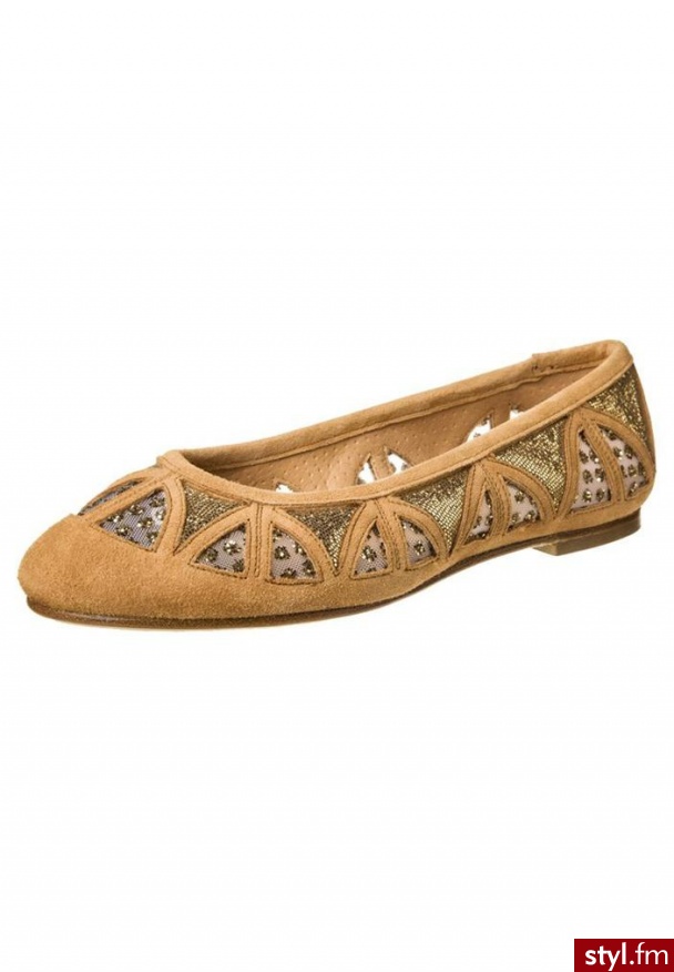 MALOLES BELA Baleriny beżowy - Balerinki Buty Moda