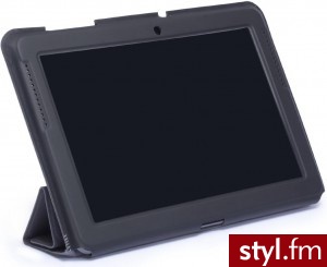 Dicota BOOK CASE FOR SAMSUNG GALAXY TAB 2 10.0'''' - ETUI Z FUNKCJĄ STOJAKA SZARE (D30654) - Portfele i etui Dodatki Moda