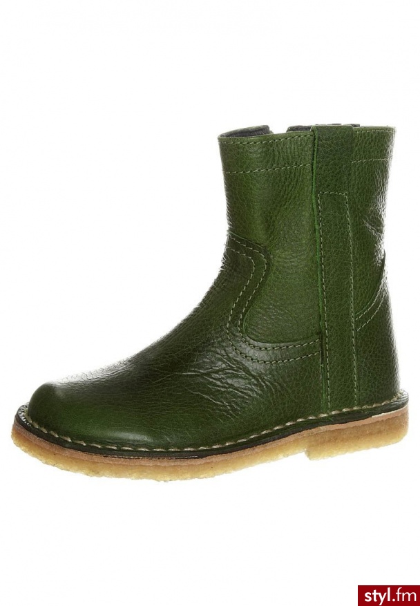 Pinocchio Kozaki  zielony - Kozaki Buty Moda