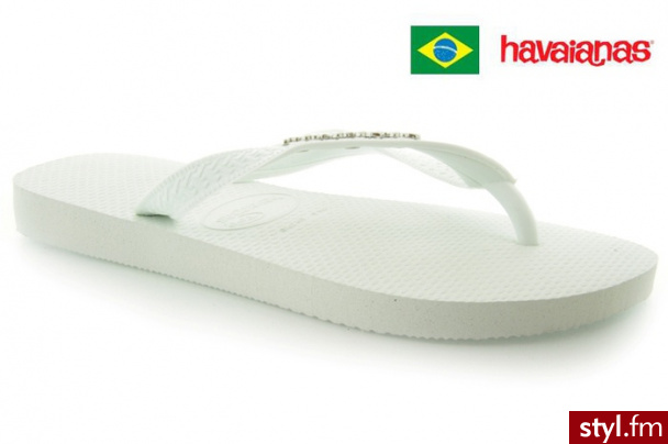 Havaianas LOGO METALLIC SILVER WHITE - Klapki Buty Moda