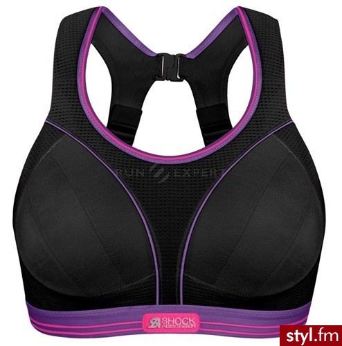 SHOCK ABSORBER Biustonosz sportowy RUN B5044 Purpurowy/Czarny - Biustonosze Bielizna Moda