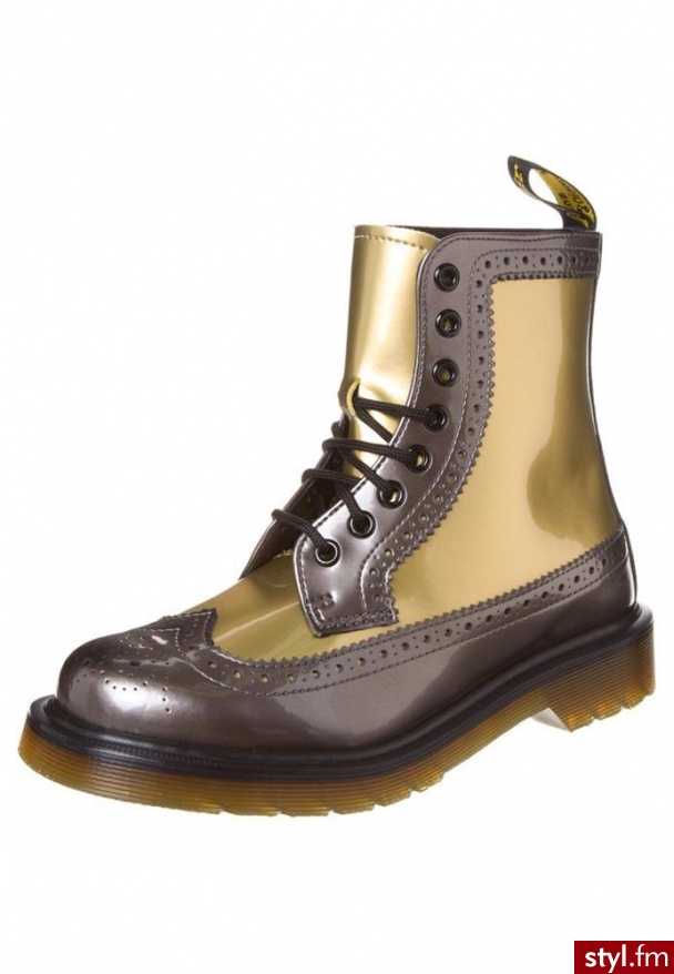 Dr. Martens KARRIE Botki sznurowane złoty (15286) - Botki Buty Moda