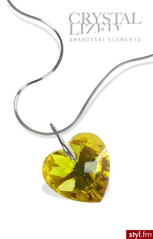 Bersani Wisior Heart z kamieniem Swarovski - Naszyjniki Biżuteria Moda