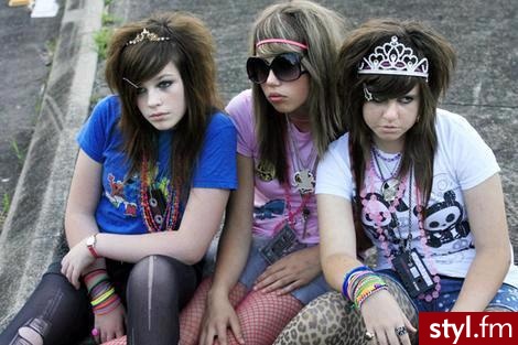 EMO Alternatywne Średnie Fryzury