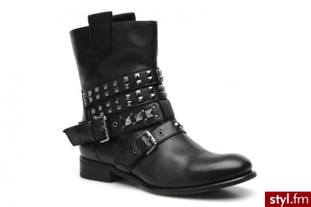 Georgia Rose PÓŁBUTY I BOTKI TEMANA BY (Czarny) - Botki Buty Moda